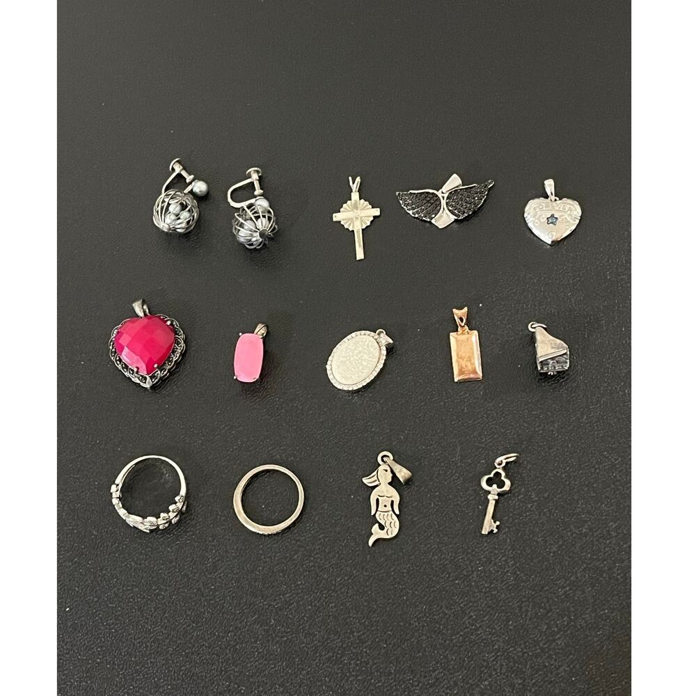Sterling Silver Jewelry Lot 33.4g 925 Rings‎ Pendants Earrings Tested